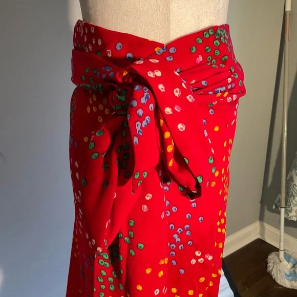 UK Never Fully Dressed Bohochic Vacation 2 piece Wrap Midi Skirt Long Sleeve - Picture 6 of 13